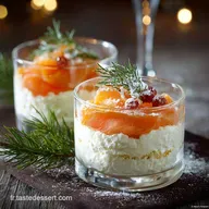 Amusebouches de No&euml;l : Verrines Ch&egrave;vre Saumon, le Chic Express du R&eacute;veillon