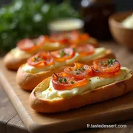 Baguettes Savoureuses La Tartine Lardons Fromage Facile