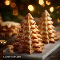 B&acirc;tonnets de sabl&eacute;s en forme de sapin de No&euml;l, croustillants