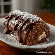 Buche au Chocolat : Ganache Velout&eacute;e et Intense