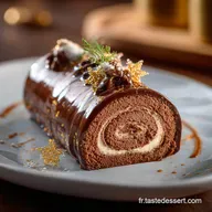 Desserts de No&euml;l au Chocolat : La B&ucirc;che Moelleuse au Gla&ccedil;age Miroir
