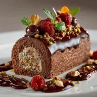 B&ucirc;che Fa&ccedil;on Royal V&eacute;gane Chocolat Intense Croustillant Pralin&eacute;