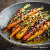 Carottes r&ocirc;ties au miel et au thym frais Laccompagnement facile