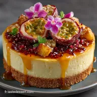 Cheesecake v&eacute;gan aux fruits de la passion la version sans cuisson cr&eacute;meuse