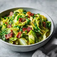 Chou Vert Brais&eacute; aux Lardons