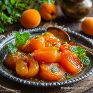 Compote Abricot Menthe Recette dAbricots R&ocirc;tis Saveurs Provence