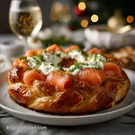 Apero Noel: Couronne Feuillet&eacute;e Saumon Chic