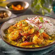 Crevettes au curry et coco Recette rapide pour un d&icirc;ner express