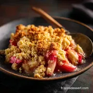 Crumble de rhubarbe La recette facile pour une cro&ucirc;te croustillante