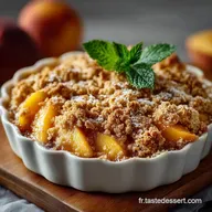 Recette Facile de Crumble P&ecirc;ches et Abricots au Beurre Noisette