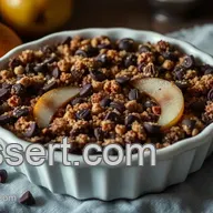 Crumble Poire Chocolat : Un D&eacute;lice Facile &agrave; Pr&eacute;parer en Moins de 45 Minutes