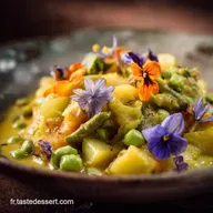 Curry de Blettes et Petits Pois Recette V&eacute;g&eacute;tale Cr&eacute;m&eacute;e