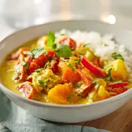 Plat Complet Curry de L&eacute;gumes R&eacute;confortant au Coco