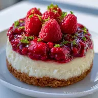 Cheesecake Citron Vert et Framboises Sans Cuisson
