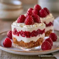 Verrines Cheesecake L&eacute;g&egrave;res: Framboises-Citron