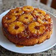 G&acirc;teau Ananas Caram&eacute;lis&eacute; pour 6 Personnes