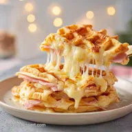 Gaufres Croque Monsieur: Croustillantes et Fondantes