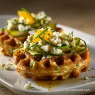 Gaufres sal&eacute;es &agrave; la courgette croustillantes Recette Feta Agrumes