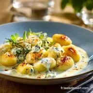 Gnocchi au Gorgonzola Sauce cr&eacute;meuse velout&eacute;e pr&ecirc;t en 25 min
