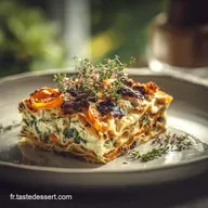 Lasagne V&eacute;g&eacute;tarienne aux L&eacute;gumes R&ocirc;tis Recette Intense et Cr&eacute;meuse