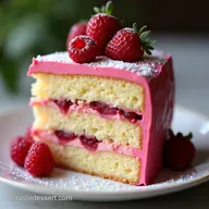 Le G&acirc;teau Paradis Un Layer Cake Framboise Noix de Coco Divin