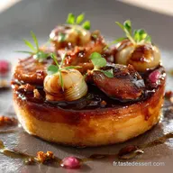 Mini Tatin de foie gras : Recette festive, &eacute;chalotes et X&eacute;r&egrave;s.