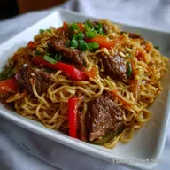 Nouilles Saut&eacute;es au B&oelig;uf : 35 Minutes et Saveurs Asiatiques