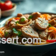 Nouilles Saut&eacute;es au Poulet : Un Plat Asiatique R&eacute;confortant et Rapide