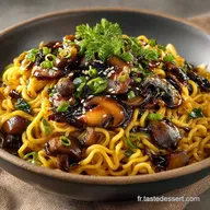 Nouilles chinoises aux champignons noirs et sauce Umami express