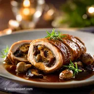Recettes de No&euml;l : Pintade Farcie aux Marrons, Sauce aux Morilles Cr&eacute;m&eacute;e