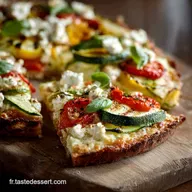 Pizza ArcenCiel V&eacute;g&eacute;tarienne Recette Facile Base Ricotta
