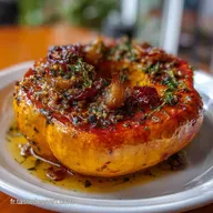 Potimarron r&ocirc;ti aux herbes : fondant et parfum&eacute; au four