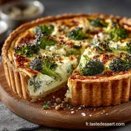 Recette Quiche Brocolis Ch&egrave;vre Noisette Maison Authentique et Croustillante