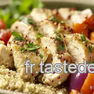 Quinoa Bowl Manger Bouger: Poulet & L&eacute;gumes R&ocirc;tis fa&ccedil;on Provence!