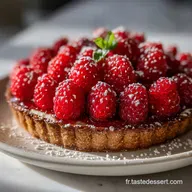 Recette Tarte Framboise Amande Cr&eacute;meuse