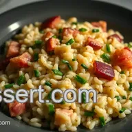 Risotto aux &eacute;pinards et jambon - Ma recette facile et printani&egrave;re !