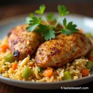 Le Meilleur Riz au Poulet et L&eacute;gumes Cr&eacute;meux M&eacute;thode Risotto