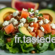 Salade Avocat et Pamplemousse Surprise: Fra&icirc;cheur et Saveurs M&eacute;diterran&eacute;ennes