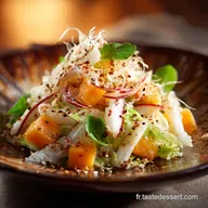 Salade de chou chinois pommes et graines de s&eacute;same Recette facile et ultracroquante