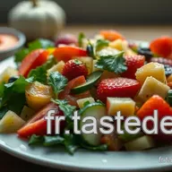 Salade d'&Eacute;t&eacute; aux L&eacute;gumes et Fruits de Saison: Fra&icirc;cheur et Simplicit&eacute;