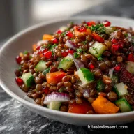 Salade de Lentilles Vgtarienne Frache Et Color&eacute;e en 45 Minutes
