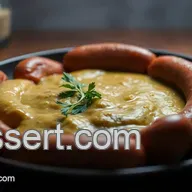 Recette facile de cuisson saucisse Strasbourg : Saucisses r&ocirc;ties &agrave; la moutarde