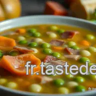 Soupe de Pois Cass&eacute;s au Jambon et L&eacute;gumes : Un Plat R&eacute;confortant
