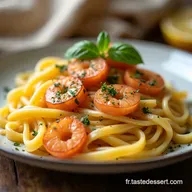 Tagliatelles au Saumon et &agrave; la Cr&egrave;me 25 Minutes chrono