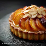 Tarte aux P&ecirc;ches Recette Classique Cr&egrave;me Amande P&acirc;te Sabl&eacute;e
