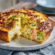 Tarte Poireaux Saumon : Recette pour 6 Personnes en 50 Minutes