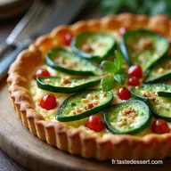 Tarte Fine Printani&egrave;re aux L&eacute;gumes de Saison Ch&egrave;vre Frais