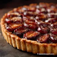 Tarte aux prunes Reine Claude Recette facile p&acirc;te sabl&eacute;e croustillante