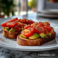Tartine Healthy Lavocat Et La Tomate: Repas Rapide