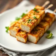 Brochettes Tofu Pan&eacute;: Picnic Parfait! Le secret croustillant!